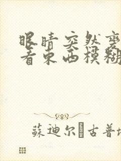 眼睛突然变花,看东西模糊封面