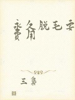 永久脱毛要多少费用