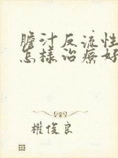胆汁反流性胃炎怎样治疗好封面