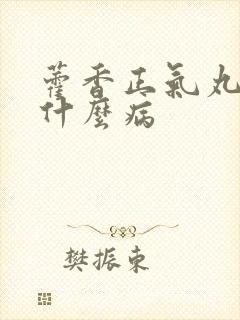 藿香正气丸主治什么病