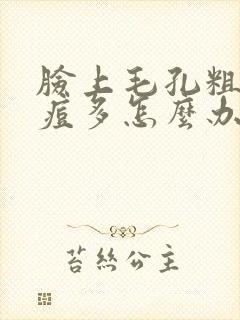 脸上毛孔粗大痘痘多怎么办