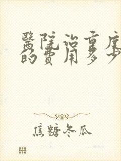 医院治重度忧郁的费用多少钱