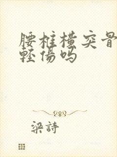 腰椎横突骨折是轻伤吗封面