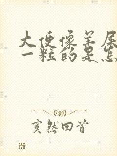 大便像羊屎一粒一粒的是怎么回事封面