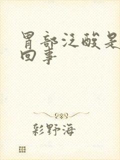胃部泛酸是怎么回事封面