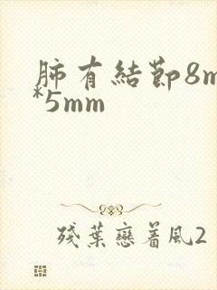 肺有结节8mm*5mm