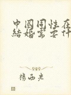 中国同性在国外结婚需要什么手续封面