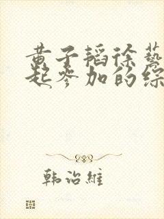 黄子韬徐艺洋一起参加的综艺