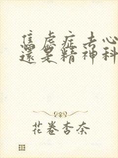 焦虑症去心理科还是精神科