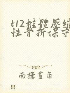 t12椎体压缩性骨折保守治疗一个月