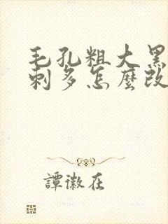 毛孔粗大黑头粉刺多怎么改善