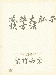 减掉大肚子比较快方法