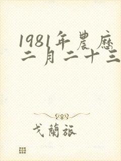 1981年农历二月二十三是什么命