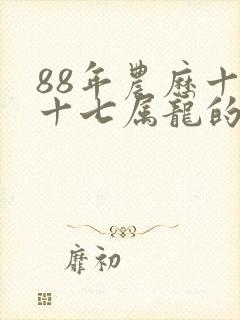 88年农历十月十七属龙的是什么命