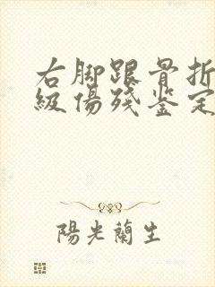 右脚跟骨折是几级伤残鉴定