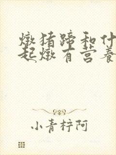 炖猪蹄和什么一起炖有营养