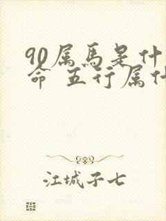 90属马是什么命 五行属什么