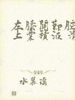 左膝关节腔及髌上囊积液 滑膜炎