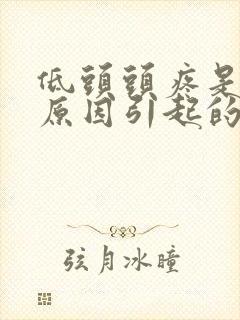 低头头疼是什么原因引起的