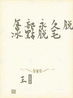 唇部永久脱毛用冰点脱毛