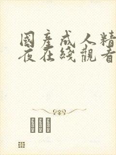 国产成人精品午夜在线观看封面