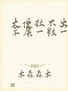 大便拉不出来像羊屎一粒一粒的