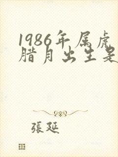 1986年属虎腊月出生是什么命封面