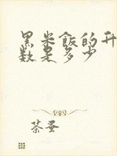 黑米饭的升糖指数是多少