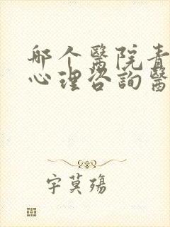 哪个医院青少年心理咨询医院看的好