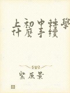 上初中转学需要什么手续封面