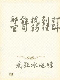 哪能找到打离婚官司的律师封面
