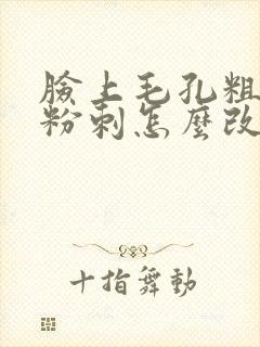 脸上毛孔粗大有粉刺怎么改善