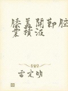 膝盖关节腔髌上囊积液