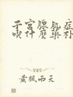 子宫腺肌症贫血吃什么药补血最快