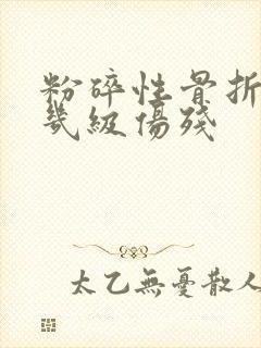 粉碎性骨折鉴定几级伤残封面