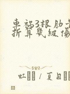 车祸3根肋骨骨折算几级伤残
