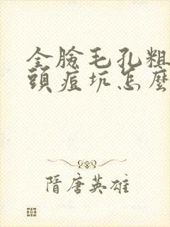 全脸毛孔粗大黑头痘坑怎么办