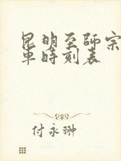 昆明至师宗县客车时刻表封面