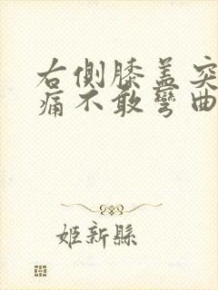 右侧膝盖突然疼痛不敢弯曲封面