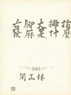 右脚大拇指摸着发麻是什么原因封面