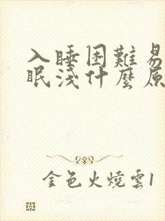入睡困难易醒睡眠浅什么原因