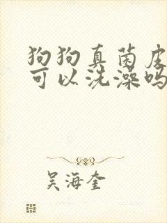 狗狗真菌皮肤病可以洗澡吗