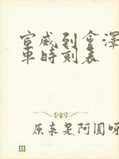 宣威到会泽的客车时刻表