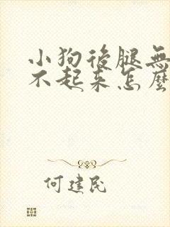 小狗后腿无力站不起来怎么回事