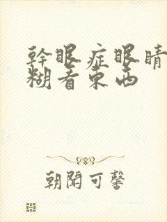 干眼症眼睛会模糊看东西