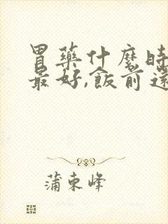胃药什么时候吃最好,饭前还是饭后