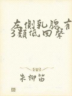 左侧乳腺有结节3类低回声