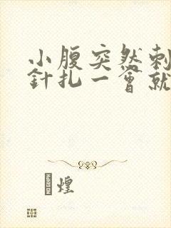小腹突然刺痛像针扎一会就好了封面