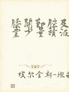 膝关节腔及髌骨囊少量积液严重吗封面