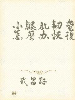 小腿肌韧带拉伤怎么办恢复快封面